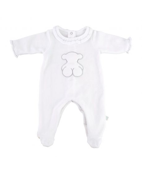 Pijama Bebe Baby Blanco Cuello - Ro Infantil