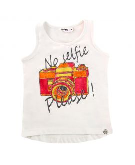 Camiseta Niña So Twee Blanca 'No Selfie'