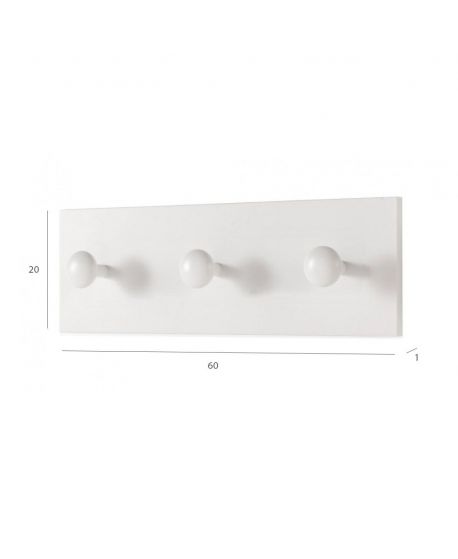 Perchero Infantil Pared Blanco Liso - Ro Infantil