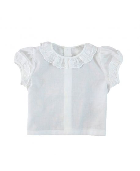 Camisa Bebe Niña Ro Infantil Batista Blanca