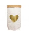 Saco de Papel Be-Nized Corazón Dorado